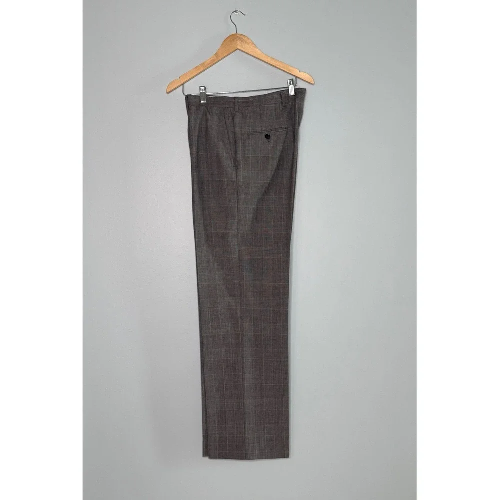 Cricketeer Hecht's Mens Grey Glen Plaid 2 Button Suit Blazer Trousers USA Made - Picture 10 of 11